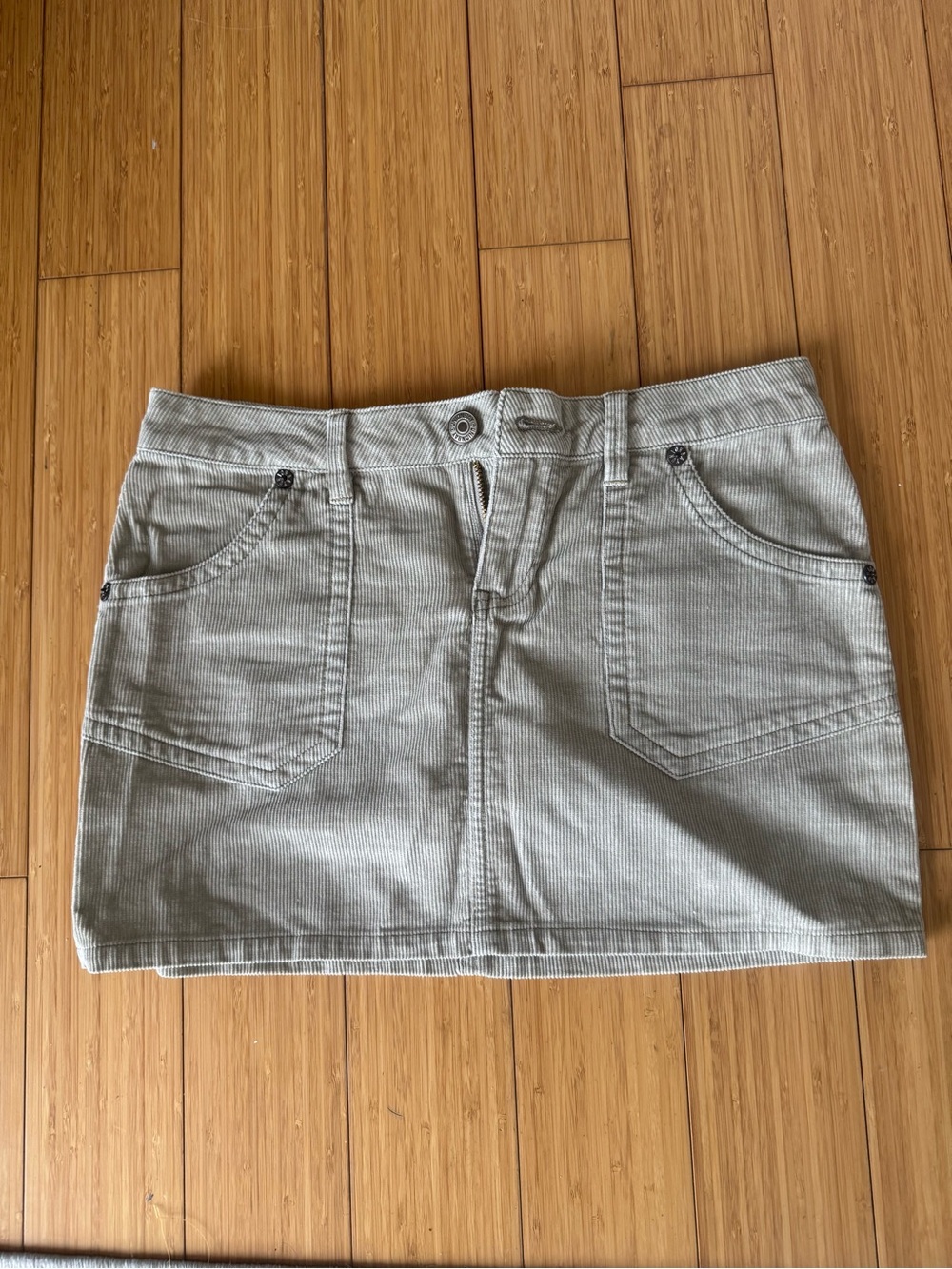 UNIONBAY Mini Skirt Light Tan Corduroy